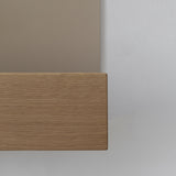 PLANK לוח למגנטים 65x45 עם מדף וחזית עץ אלון