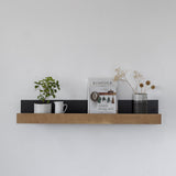 PLANK מדף מתכת עם חזית עץ אלון מעוצב