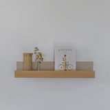 PLANK מדף מתכת עם חזית עץ אלון מעוצב