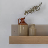 PLANK מדף מתכת עם חזית עץ אלון מעוצב