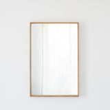 מראת עץ אלון מראה קיר במסגרת טבעית