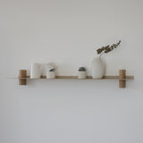 CUT מדף מתכת ועץ אלון מלא