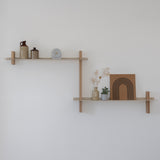 CUT יחידת מדפים עץ ומתכת – קומבינציה Z