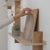 CUT יחידת מדפים עץ ומתכת – קומבינציה Z