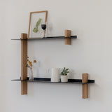 CUT יחידת מדפים עץ ומתכת – קומבינציה F