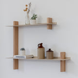 CUT יחידת מדפים עץ ומתכת – קומבינציה F