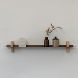 CUT מדף מתכת ועץ אלון מלא