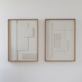 Maze Garden תמונת בטון במסגרת עץ אלון