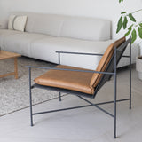 כורסת ברזל ריפוד עור טבעוני Nook