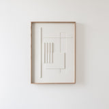 Maze Garden תמונת בטון במסגרת עץ אלון