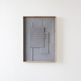 Maze Garden תמונת בטון במסגרת עץ אלון