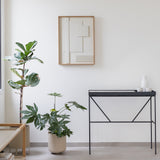 Maze Garden תמונת בטון במסגרת עץ אלון