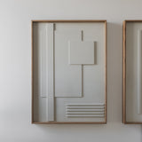 Maze Garden תמונת בטון במסגרת עץ אלון