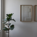 Maze Garden תמונת בטון במסגרת עץ אלון