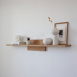 BLOCK- מדף עץ אלון מלא 130 ס״מ (קוביית עץ אחת)