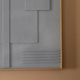 Maze Garden תמונת בטון במסגרת עץ אלון