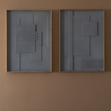 Maze Garden תמונת בטון במסגרת עץ אלון