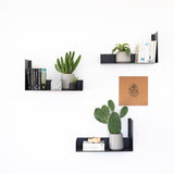 G מדף מתכת צף עם דופן גבוהה