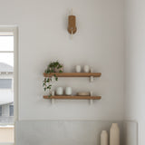 מדף אלון ובטון עומק 14 ס"מ