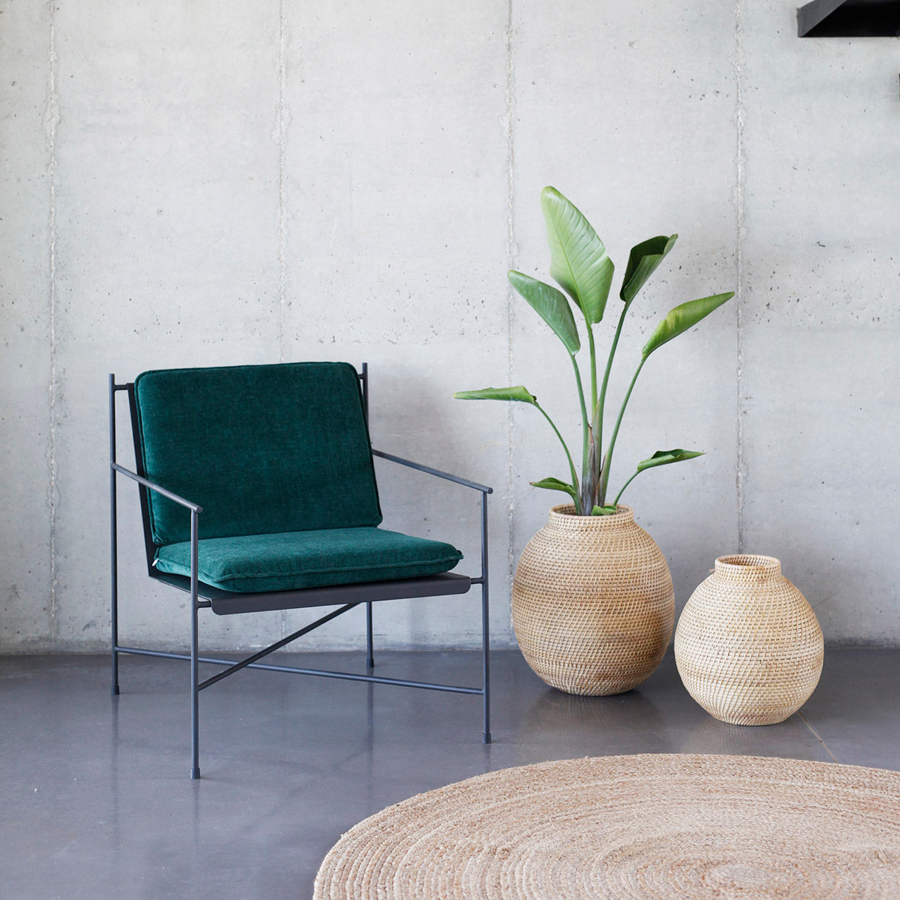 NOOK כורסת יחיד ברזל עם ריפוד בד