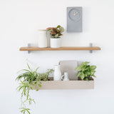 מדף אלון ובטון עומק 14 ס"מ