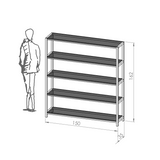 FRAME set A7 שידת מדפים פתוחה לסלון