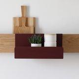 KORA BOX מדף מתכת קופסתי לתלייה על מדף בסיס