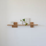 BLOCK מדף עץ אלון מלא 100 (שתי קוביות)