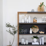 FRAME - set A8 ספריית מדפים עץ וברזל