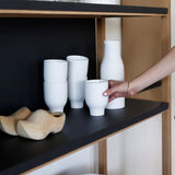 FRAME - set A8 ספריית מדפים עץ וברזל