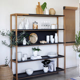 FRAME - set A8 ספריית מדפים עץ וברזל