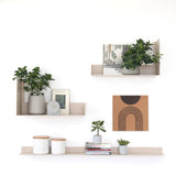 G מדף מתכת צף עם דופן גבוהה