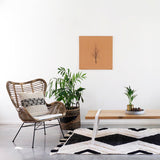 שולחן סלון עץ אלון וברזל מעוצב