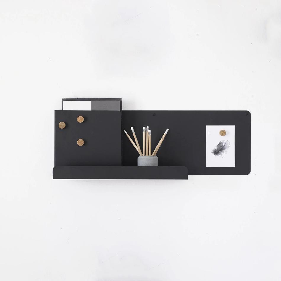 All-set מדף מתכת צף עם לוח מגנטי