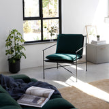 NOOK כורסת יחיד ברזל עם ריפוד בד