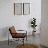 כורסת ברזל ריפוד עור טבעוני Nook