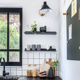 VAV מדף צף קצר ממתכת בקו נקי