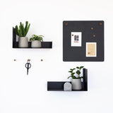 G מדף מתכת צף עם דופן גבוהה