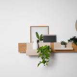 KORA BOX מדף מתכת קופסתי לתלייה על מדף בסיס