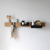 KORA BOX מדף מתכת קופסתי לתלייה על מדף בסיס