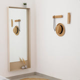 מתלי קו – שלישיית מתלים לקיר מעץ אלון