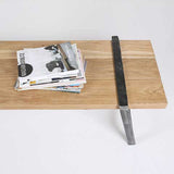 שולחן סלון עץ אלון וברזל מעוצב