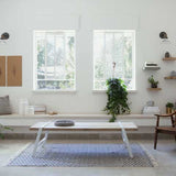 שולחן סלון עץ אלון וברזל מעוצב