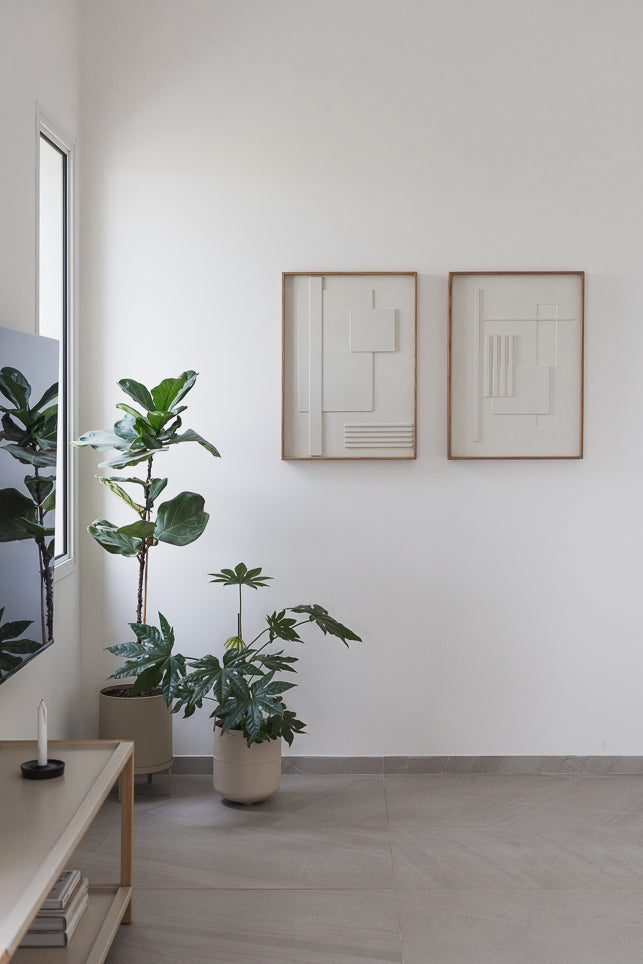 Maze Garden no 5 & no 3 סט תמונות בטון לסלון