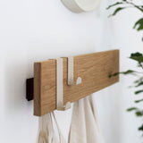 KORA HANGERS מתלה מתכת עם חזית עץ מעוצב לקיר