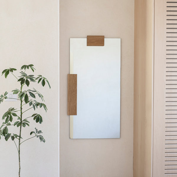 KORA MIRROR 120/60 מראה עם אלמנט עץ