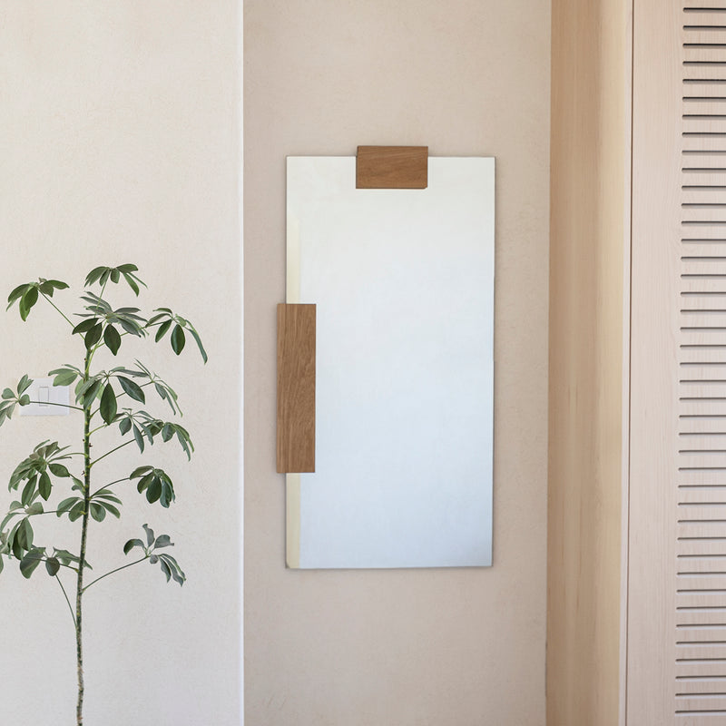 KORA MIRROR 120/60 מראה עם אלמנט עץ