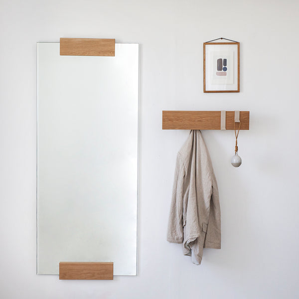 KORA MIRROR מראה מודולרית עם מסגרת אלמנט עץ