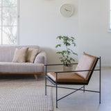 כורסת ברזל ריפוד עור טבעוני Nook