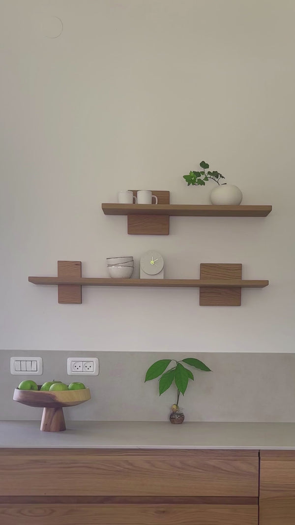 BLOCK מדף עץ אלון 100 (קובייה אחת)